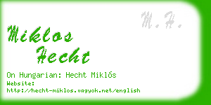 miklos hecht business card