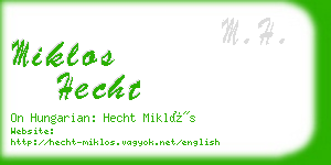 miklos hecht business card